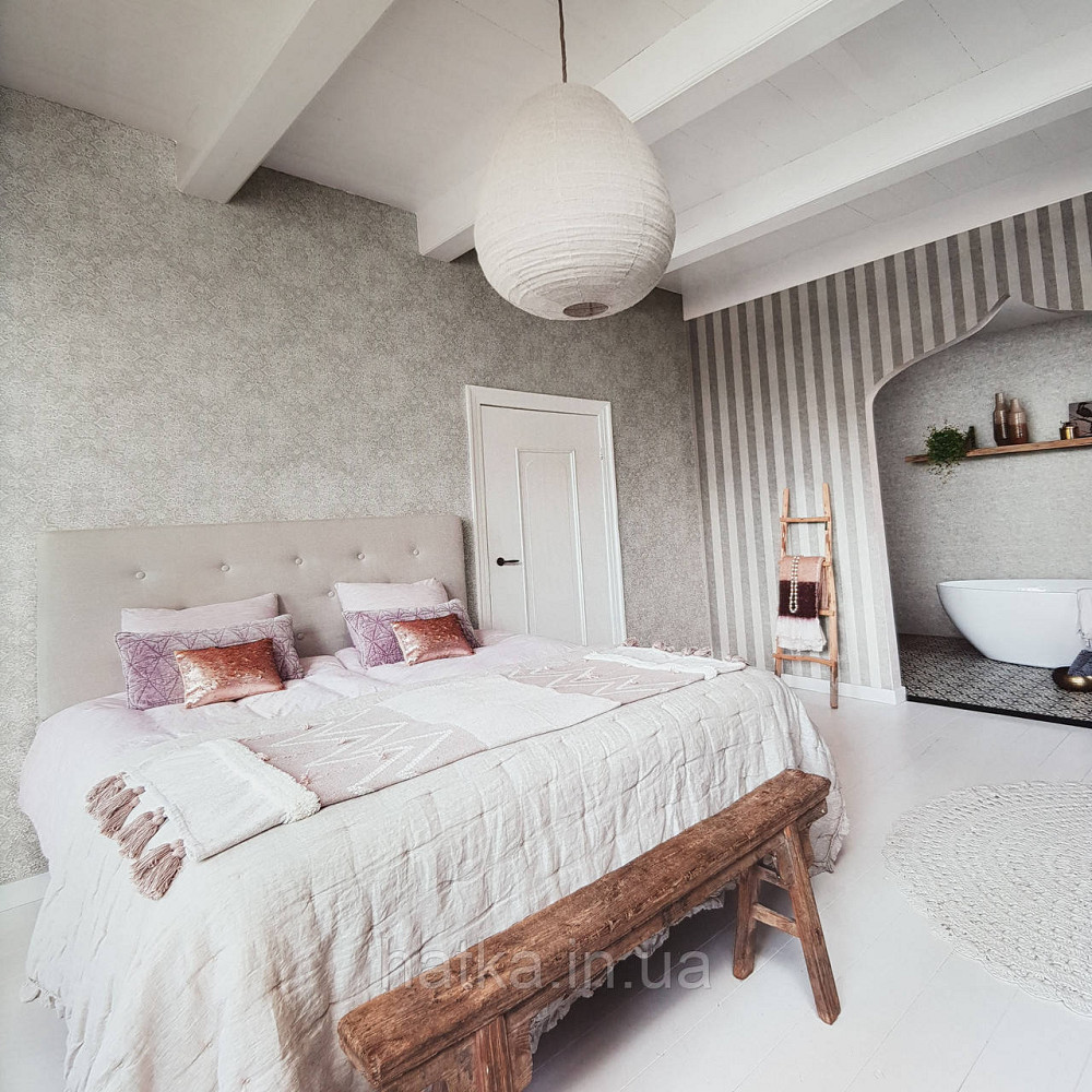 Шпалери флізелінові еко Rasch Kerala 0.53х10 м вензелі східний малюнок сірі білі сріблясті Київ - фото 1