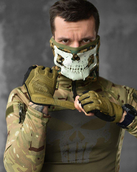 Чоловічі Тактичні рукавички чоловічі відкриті пальці Одеса - фото 5