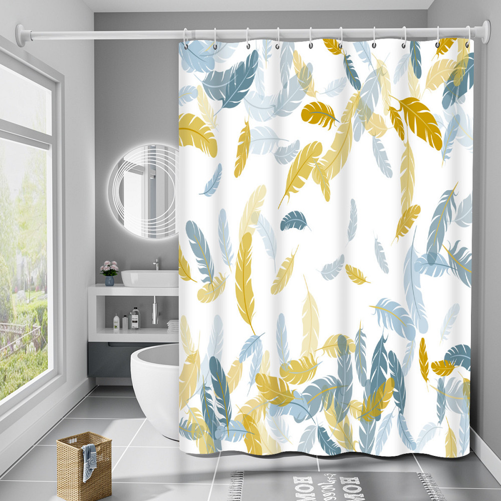 Шторка для ванны из полиэстера водонепроницаемая Bathlux 180x180 см с кольцами, занавеска для ванной комнаты Каменец-Подольский - изображение 1