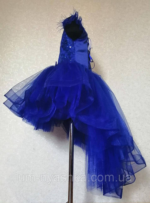 Детское нарядное платье удлиненное сзади Синее 116-134 Кривой Рог - изображение 3