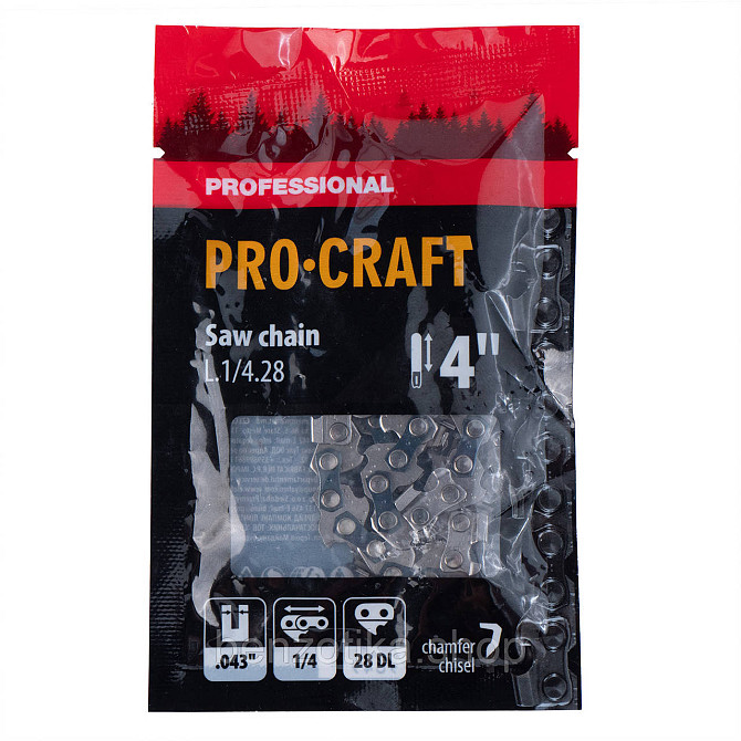 Ланцюг для ланцюгової пилки Procraft L.1/4.28 Universal 1/4