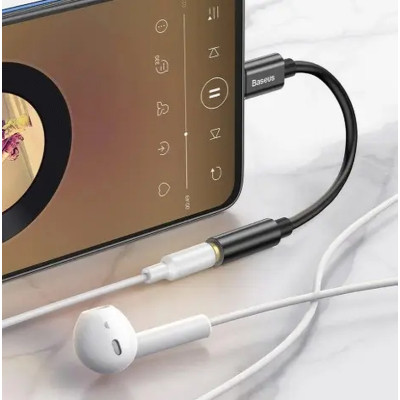 Перехідник USB-C M to 3.5mm F 0.1m black Baseus (CATL54-01) Вінниця - фото 3