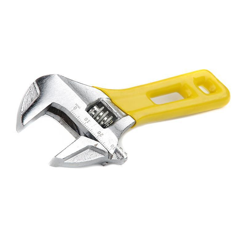 Ключ розвідний CrV 0-46/190мм укорочений прогумований (Сила) Харків - фото 1