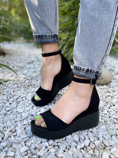 Olli Босоніжки жіночі OLLI Л-32-0013 чорні (літо, замша натуральна) (3755) Коломыя - изображение 7