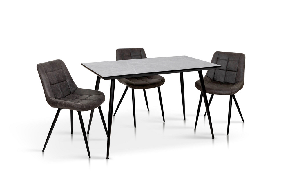 Стіл Торнадо, 120*70, чорний/MDF сірий бетон Київ - фото 3