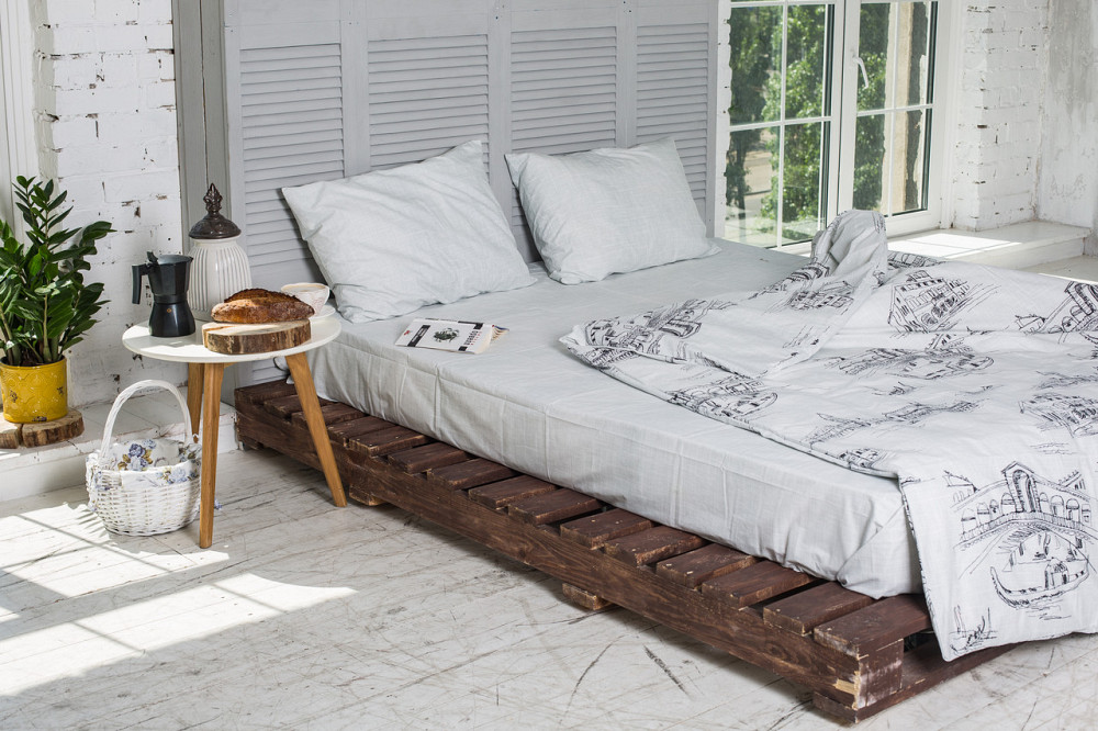 Комплект постільної білизни Ecotton Євро 210х220 см сірий Місто Grey Коломия - фото 3