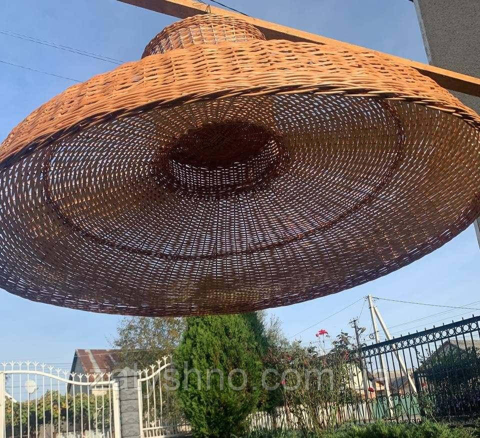 Велика плетена люстра з лози Київ - фото 1