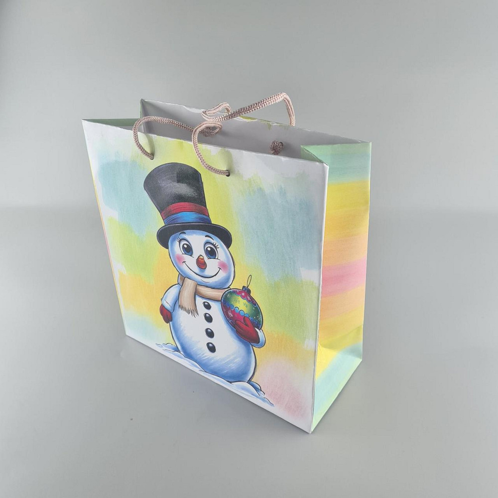 Пакеты бумажные подарочные , новогодние Квадрат 23*24*10- 01 (12 шт) Харьков - изображение 3