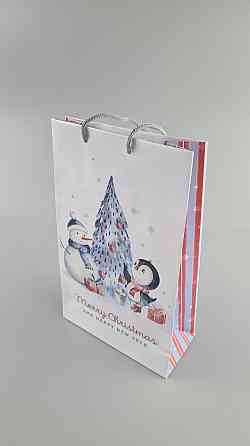 Новорічні пакети для подарунків, середній 17x26x8-040 (12 шт.) Харків