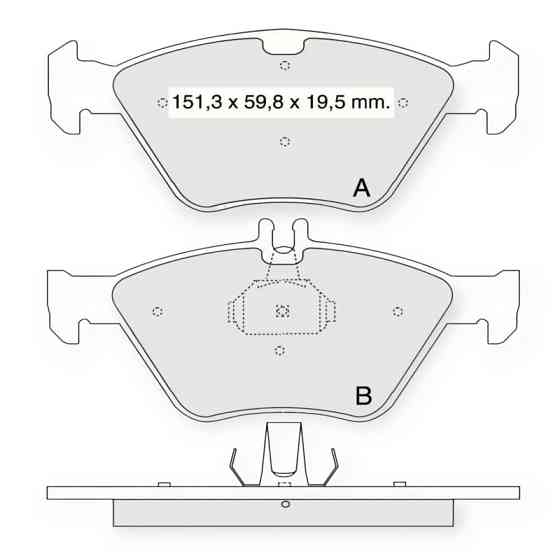 Колодки передние Мерседес Бенз C-CLASS (W202) (93-05) сист.ATE тормозные Мукачево