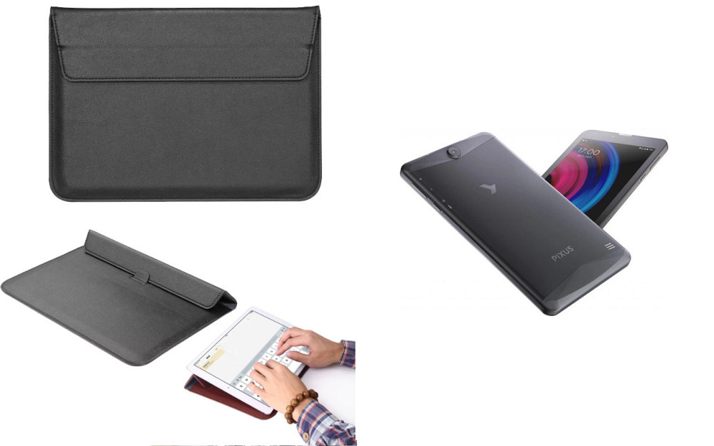 Чохол-конверт VitoCase для Pixus Touch 7 3G (HD), Touch 7 3G (qHD), з функцією підставки для планшета Чорний Київ - фото 1