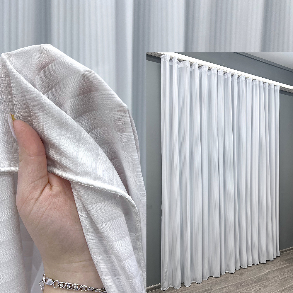 Тюль VR-Textil 1966т Жакард щільний Білий Softline 400х270 см (42-0971) Київ - фото 1