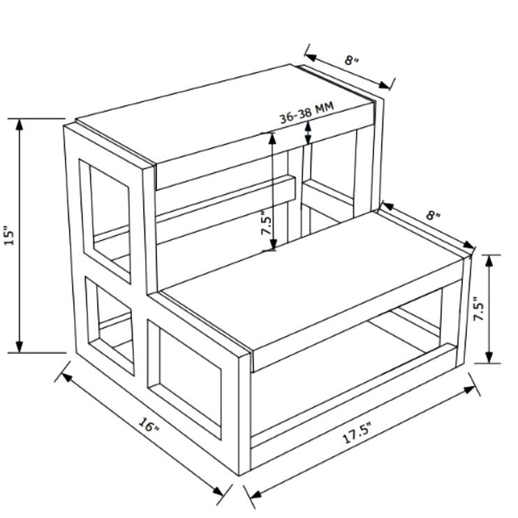 Лавка-ступенька "Томпсон" зефір-латте Миколаїв - фото 2