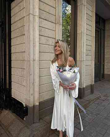 Жіночий базовий костюм-двійка: плаття + кардиган турецька віскоза Молочний, 46/48 Одеса