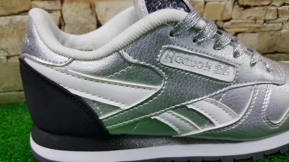 Женские кроссовки Reebok Classic Leather,Silver Metallic  р.37(24,3)см Киев - изображение 6