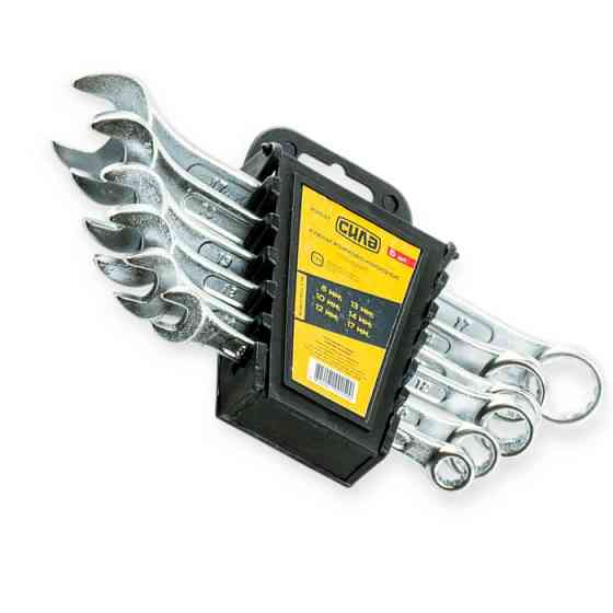 Набор ключей рожково-накидных 8-17 мм 6 шт (планшет) CrV Стандарт Мукачево