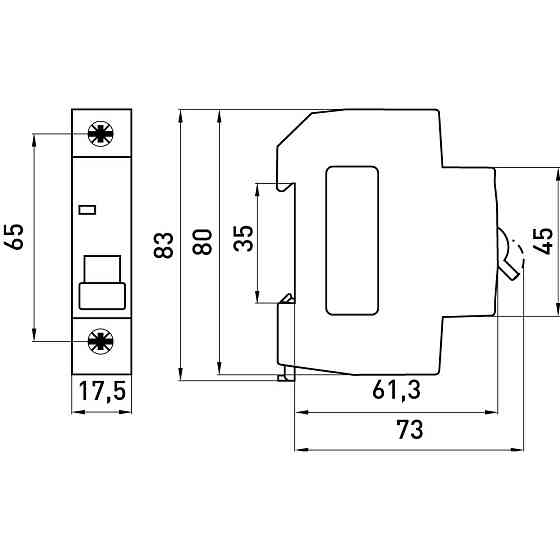 Автоматичний вимикач Lightwell MCB 1P 25A  (DZ47-63 C25) Киев