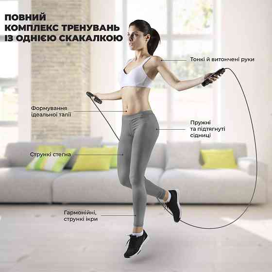 Скакалка швидкісна PowerPlay 4212 X ROPE з обтяжувачами Чорно/Темно синя (120г*2) 3м. Каменское