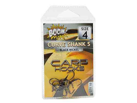 Гачок для мирної риби Curve Shank S №4 (10 шт/уп) (Black Nickel) ТМ BOOM Київ