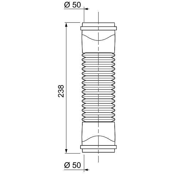 Wirquin Соединение гибкое Magiflex Ø50мм F-F 238мм WIRQUIN (9549350) Киев