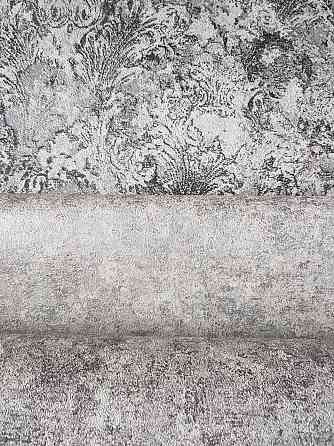 Шпалери вінілові на флізеліні гарячого тиснення DU&KA 1.06х10 вензель основа під штукатурку сірі коричневі Київ