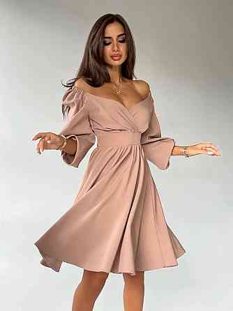 Женское романтическое вечернее мини платье Бежевый, 46/48 Одесса