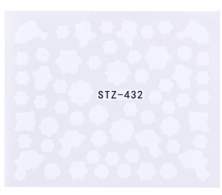 Новогодние наклейки на ногти белые снежинки - размер стикера 6*5см, инструкция по применению в описании товара Киев - изображение 1