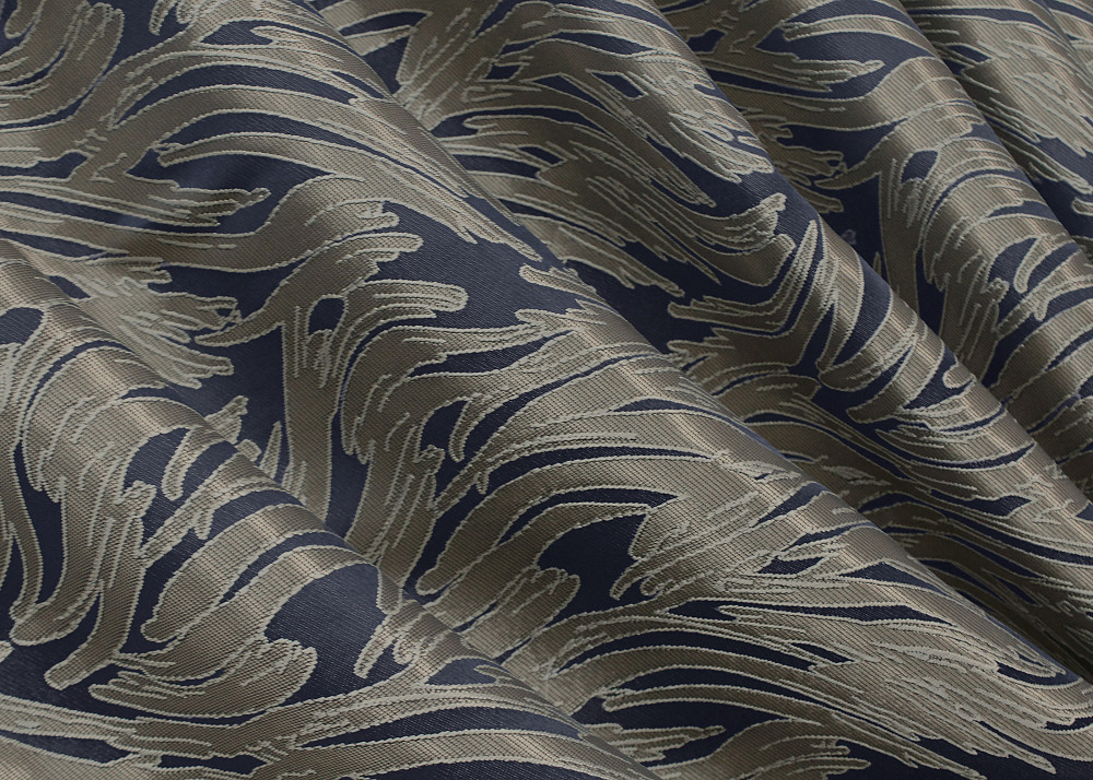 Комплект готовых штор VR-Textil Жаккард Magic № 1612ш Синий с бежевый 145х270 см 2 шт (33-0473) Киев - изображение 6