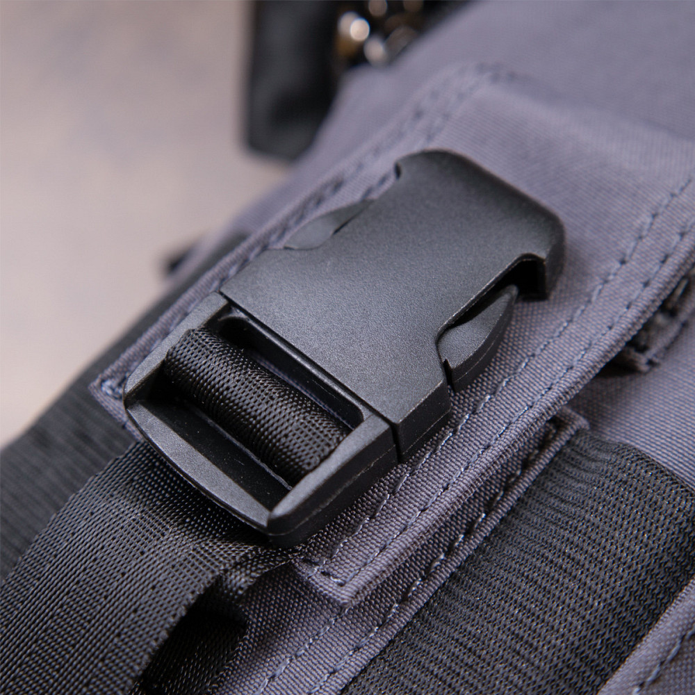 Універсальна текстильна чоловіча сумка на два відділення Vintage 20659 Графитовая Київ - фото 1