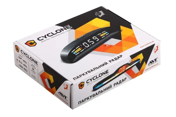 Парктроник 4 датчика Cyclone черный Винница