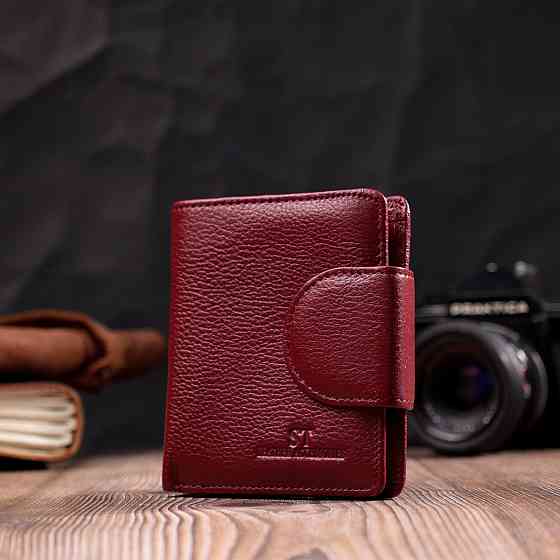 Женский кошелек вертикального типа из натуральной кожи ST Leather 22452 Бордовый Киев