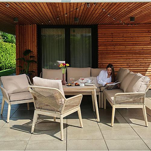 Набір садових меблів зі столом і кріслами для дому, саду, дачі, комфортна зона відпочинку Di Volio Albenga бежевий Київ - фото 1