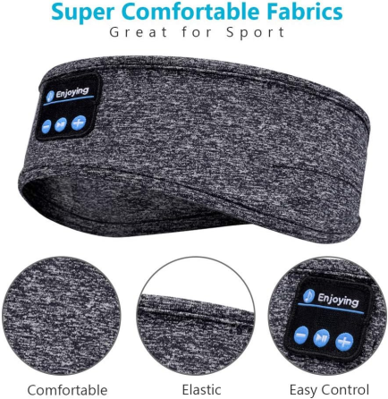 Блютуз наушники повязка для бега йоги и сна SleepBand 5.0 беспроводная маска гарнитура с микрофоном черная новый Киев