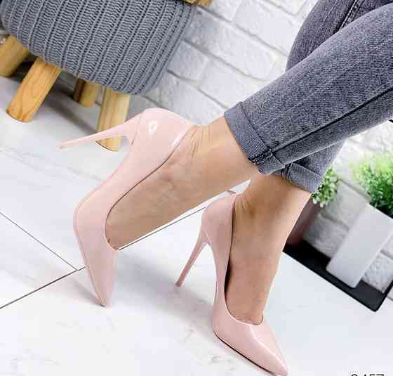 Seastar Туфлі жіночі SEASTAR пудра еко-лак каблук 10см 38р. 40р. (2456) Коломыя