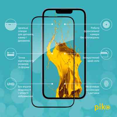Стекло защитное Piko Full Glue Apple iPhone 14 Plus (1283126541896) Винница