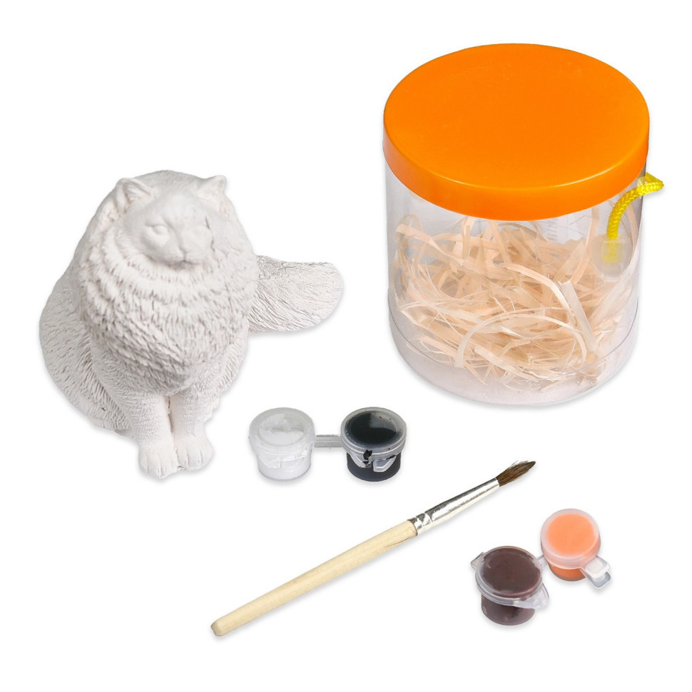 Дитячий набір для творчості розмальовка гіпсової фігурки "Котик" 30943 Вінниця - фото 1