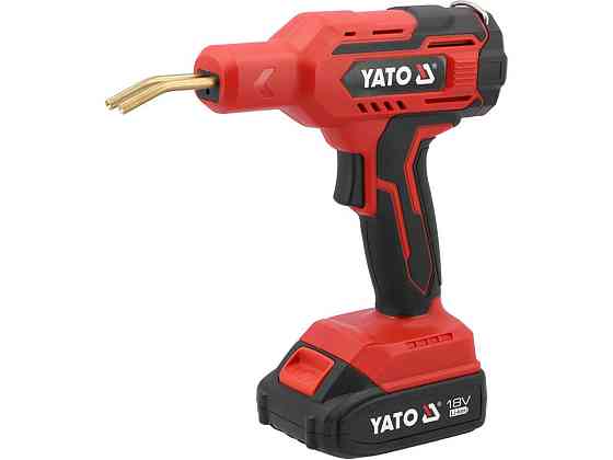 Паяльник для пластику YATO акумул. Li-Ion 18 В 2 АГод, 60 Вт, макс. t= 500ºC у футлярі з обладнанням Одеса