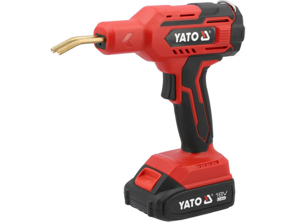 Паяльник для пластику YATO акумул. Li-Ion 18 В 2 АГод, 60 Вт, макс. t= 500ºC у футлярі з обладнанням Одеса - фото 1