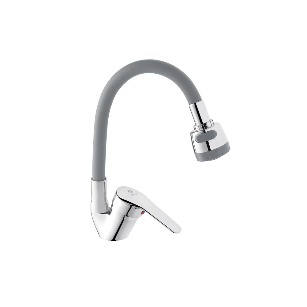 Смеситель для кухни Agua Sevilla гибкий - C039GRS хром/серый Киев - изображение 1
