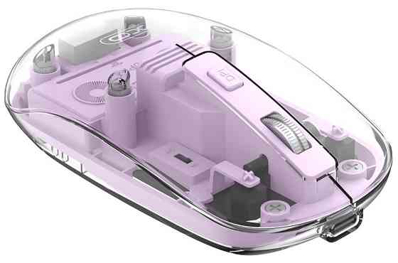 Миша XO M12 Bluetooth wireless transparent Purple (7106510) Київ