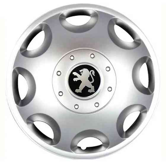 Автомобильные модельные колпаки R15 Peugeot 300 4шт, SJS, серебряные Киев