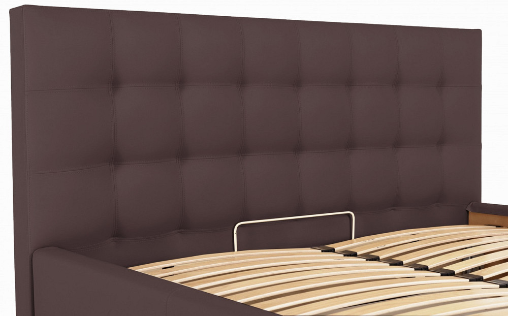 Ліжко Chester VIP 140 х 190 см Fly 2231 З додатковою металевою цільнозварною рамою Темно-коричневий Київ - фото 11