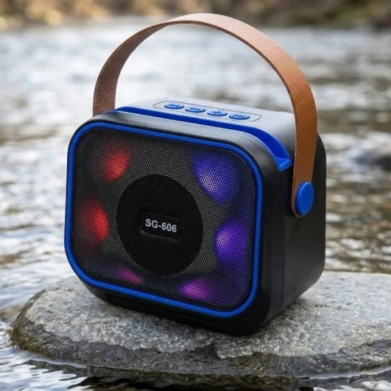 Портативна бездротова Bluetooth колонка TS-5578 з підставкою для телефону та RGB  USB, ремінець Одеса