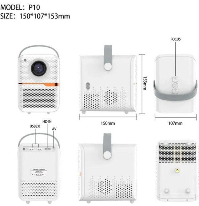 Проектор Android Smart Hongtop P10 2/16ГБ. Харьков - изображение 5