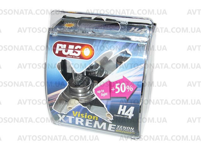 Галогенка H4 PULSO 12V 60/55W +50% LP-42653 X-treme Vision (пара) Вінниця - фото 2