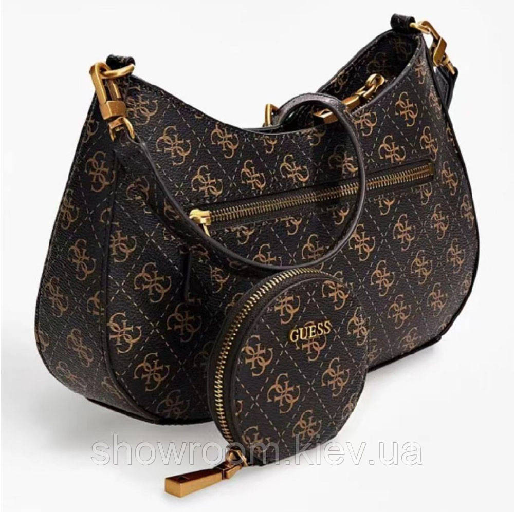 Жіноча сумочка на плече Guess (H7-13) brown Київ - фото 5