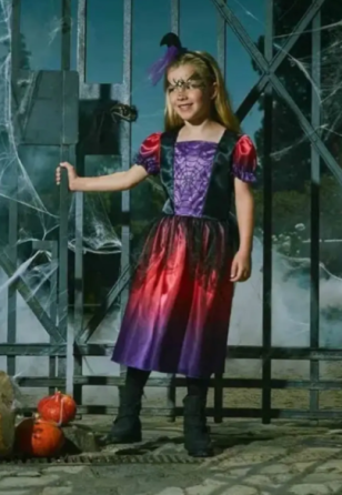 Костюм на Хелловін Відьма для дівчинки з обручем різнобарвний 6-8 років Київ