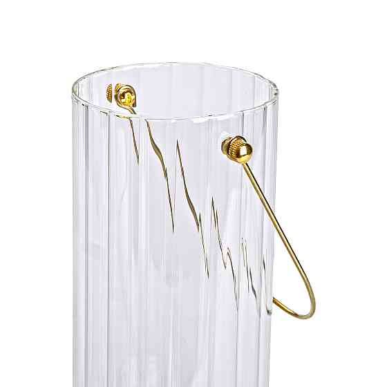 Yiwu Декоративна скляна ваза для квітів із ручкою 19,5 см. Коломия