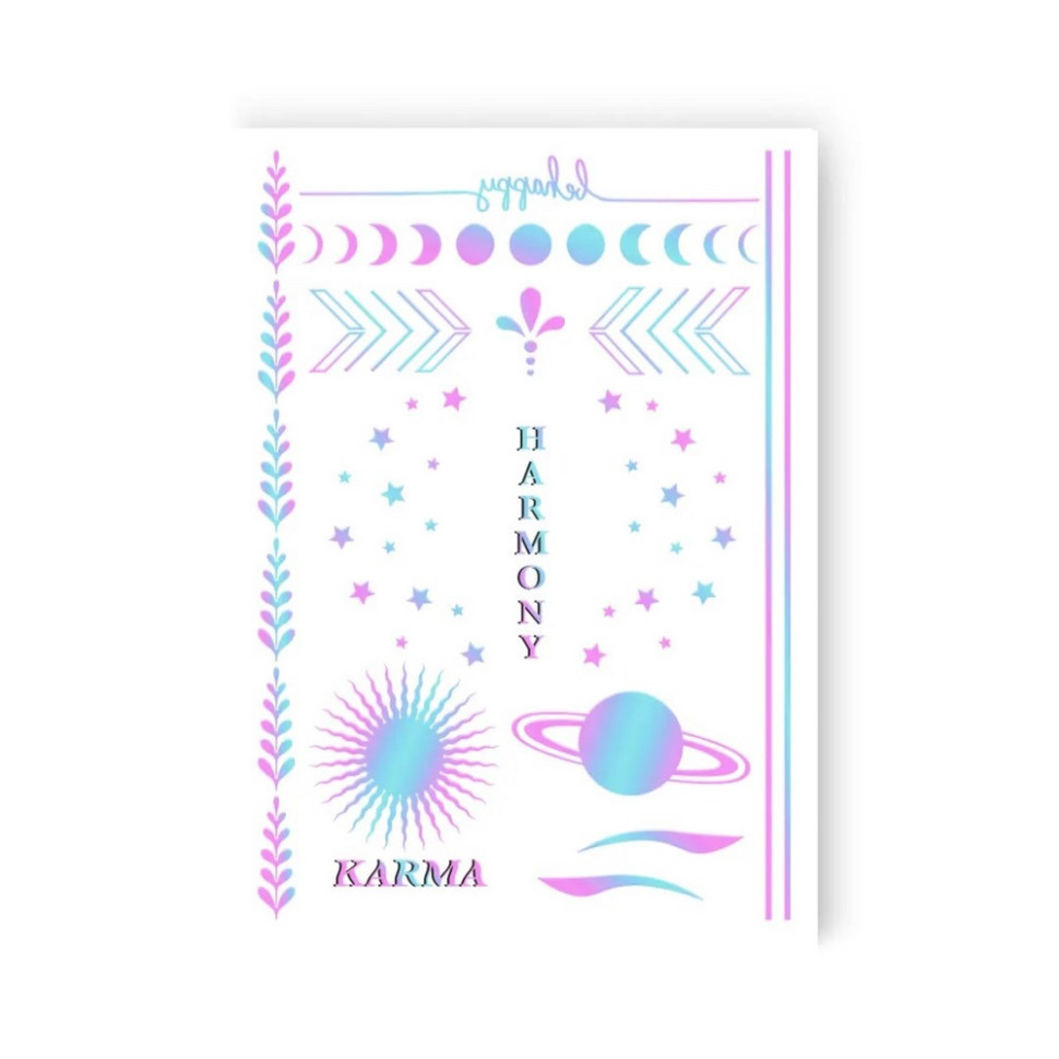 Набір тимчасових татуювань "Harmony mood" LB-186 голограма Вінниця - фото 1