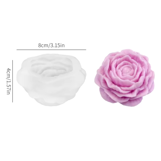 Силіконова форма для виготовлення свічки, молд для виготовлення свічок з соєвого, бджолиного воску і парафіну 80 х 80 х 40 мм Кам'янець-Подільський